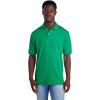 Jerzees Men’s Short Sleeve Polo Shirts, Cotton Blend, Two Button Closure, Regular Fit, Sizes S-5x(Kelly – Dri-power)