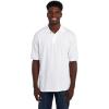 Jerzees Men’s Short Sleeve Polo Shirts, Cotton Blend, Two Button Closure, Regular Fit, Sizes S-5x(White – Spotshield)