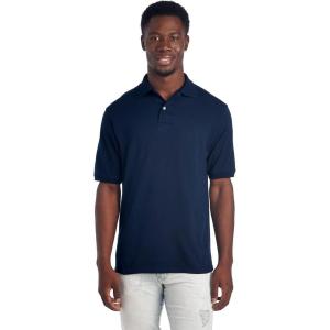 Jerzees Men’s Short Sleeve Polo Shirts, Cotton Blend, Two Button Closure, Regular Fit, Sizes S-5x(J Navy – Spotshield)