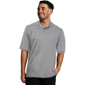 Jerzees Men’s Short Sleeve Polo Shirts, Cotton Blend, Two Button Closure, Regular Fit, Sizes S-5x(Oxford – Dri-power)