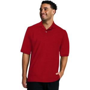 Jerzees Men’s Short Sleeve Polo Shirts, Cotton Blend, Two Button Closure, Regular Fit, Sizes S-5x(True Red – Dri-power)
