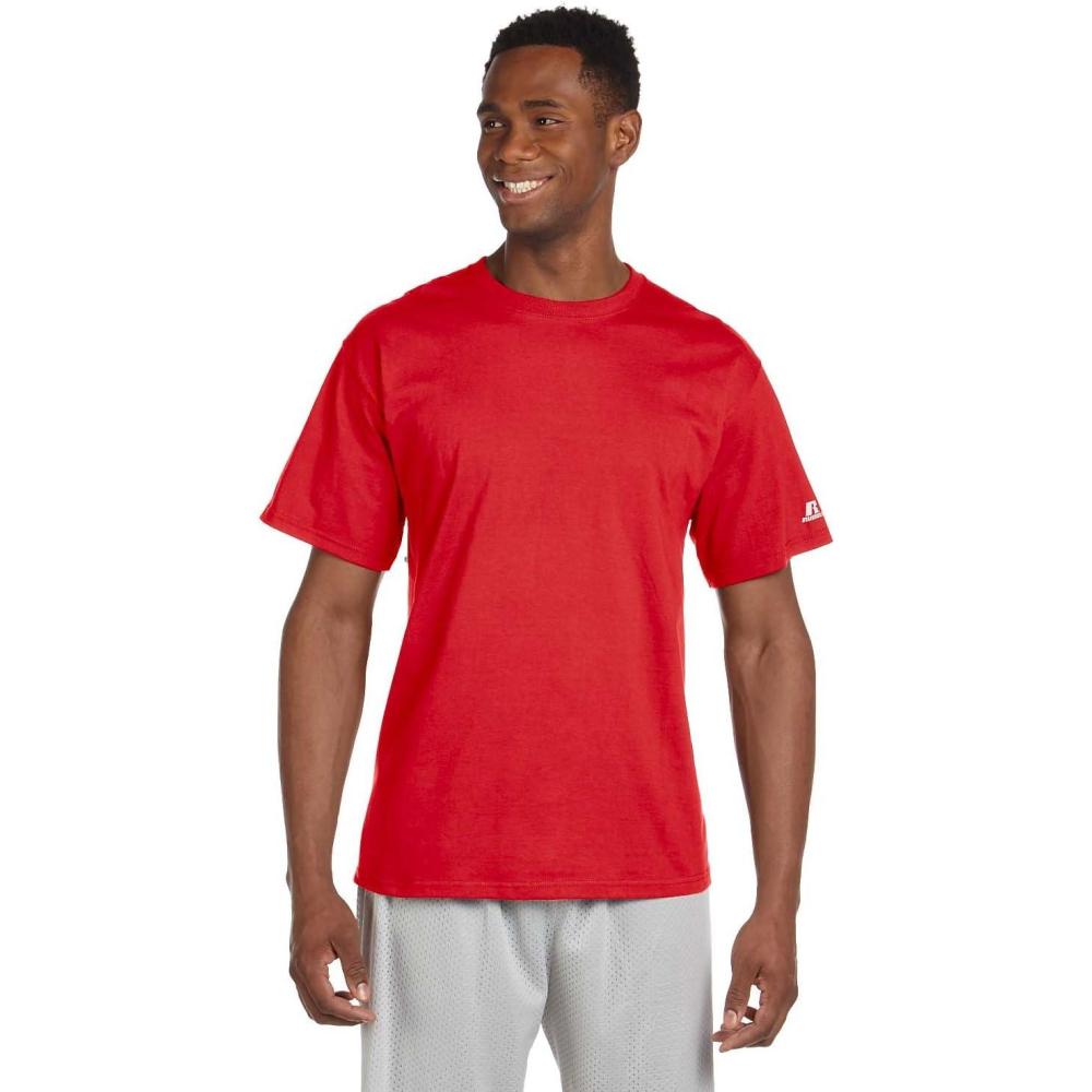 imageRussell Athletic Mens Basic Cotton TShirtsBasic Cotton  True Red