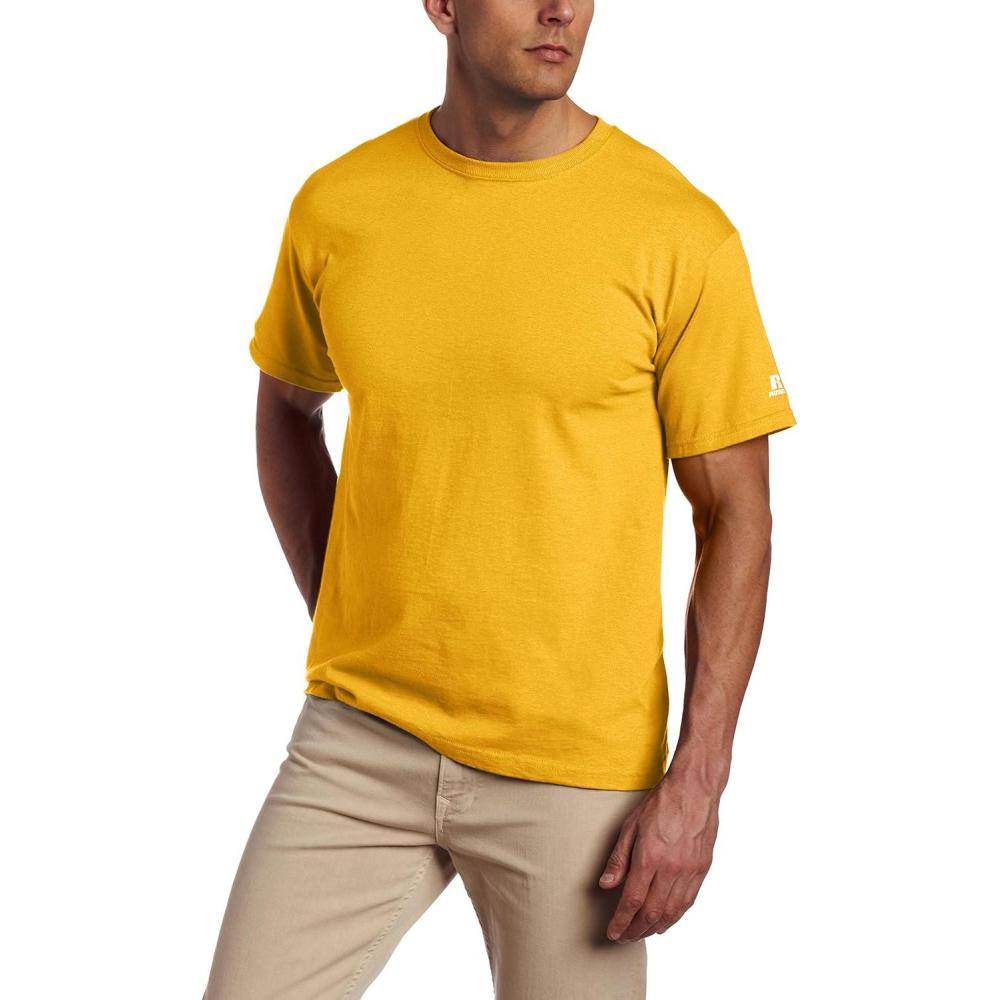 imageRussell Athletic Mens Basic Cotton TShirtsBasic Gold