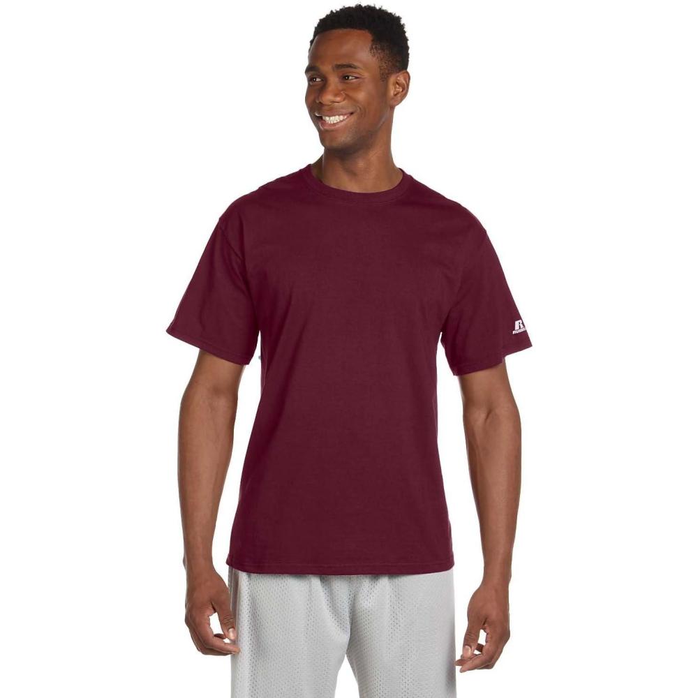 imageRussell Athletic Mens Basic Cotton TShirtsBasic Maroon