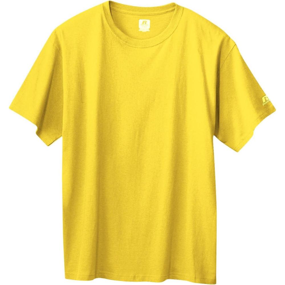imageRussell Athletic Mens Basic Cotton TShirtsIsland Yellow