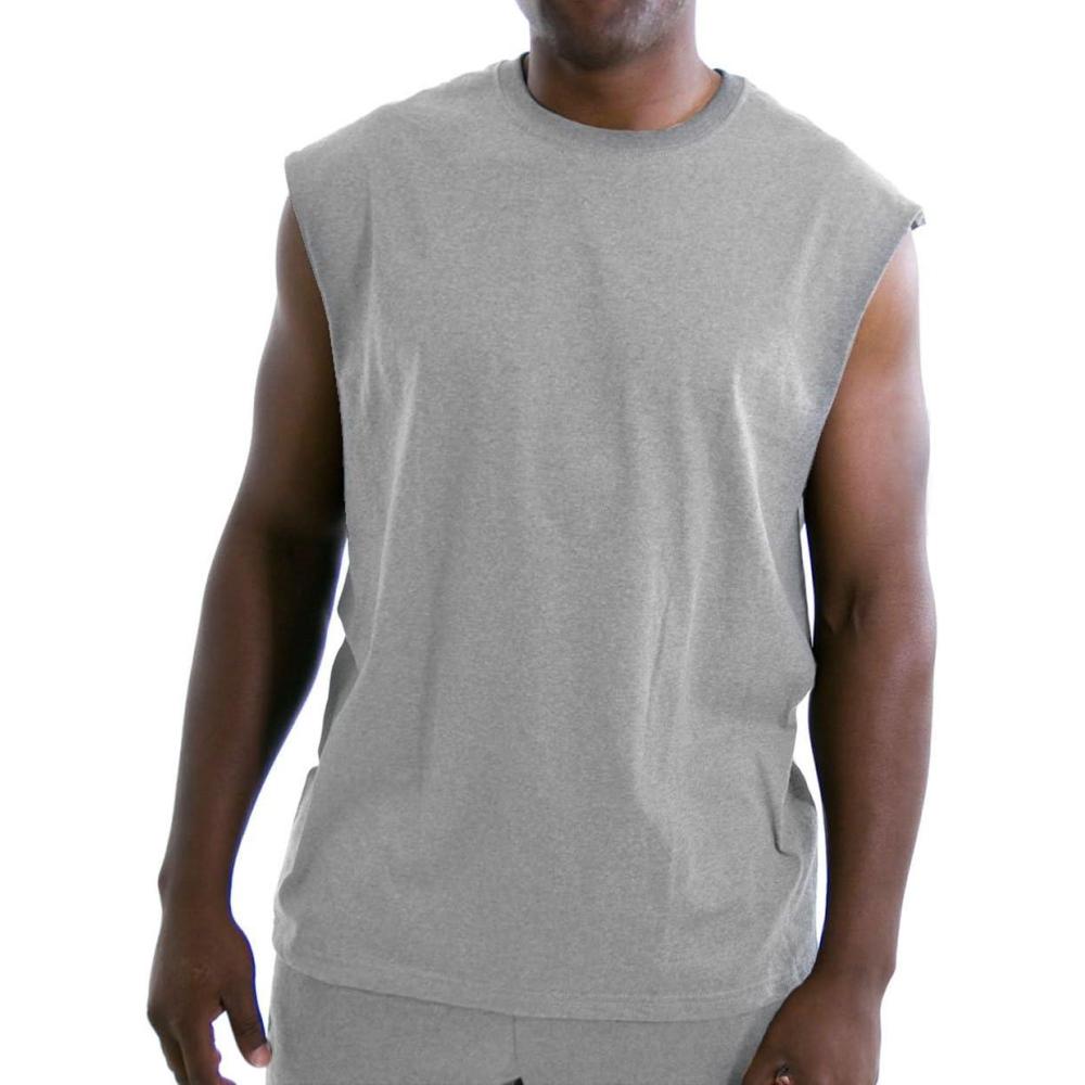 imageRussell Athletic Mens DriPower Cotton Blend Sleeveless Muscle Shirts Moisture Wicking Odor Protection UPF 30 Sizes S4XBasic Oxford