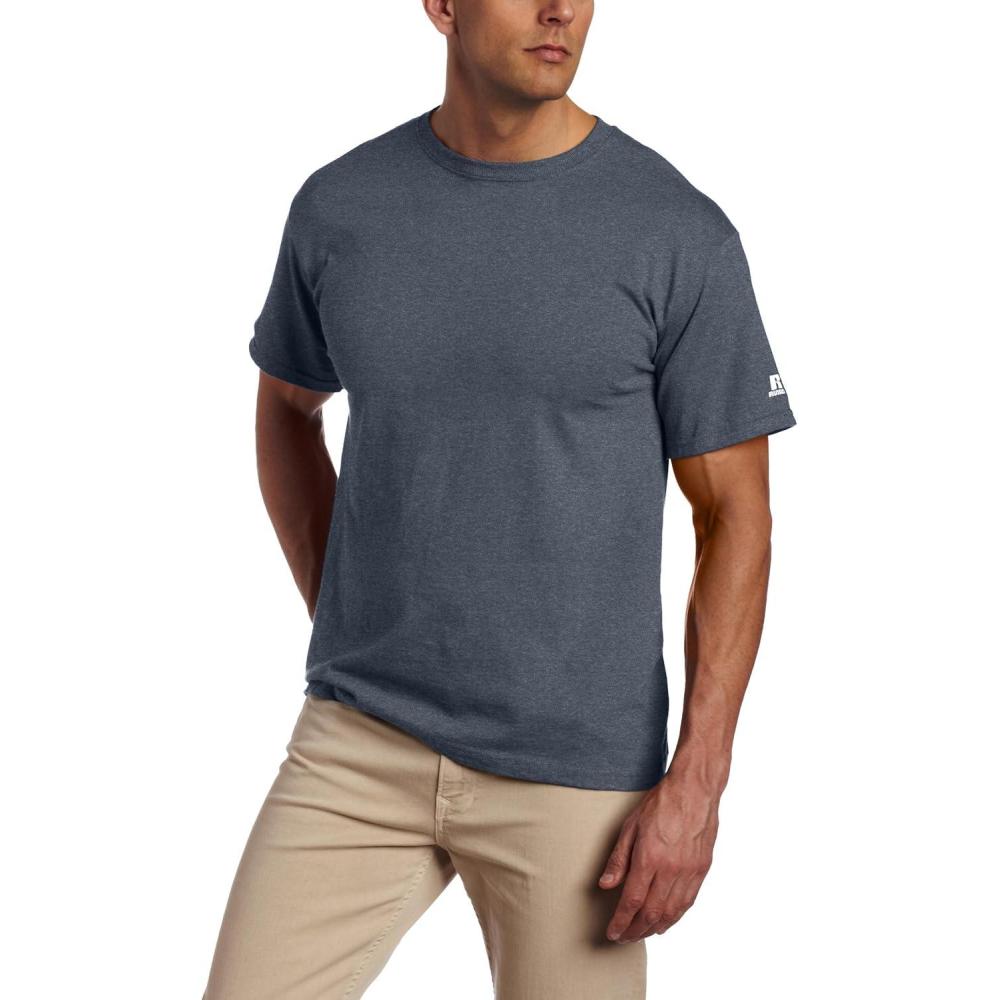 imageRussell Athletic Mens Soft 100 Cotton Midweight TShirtGraphite