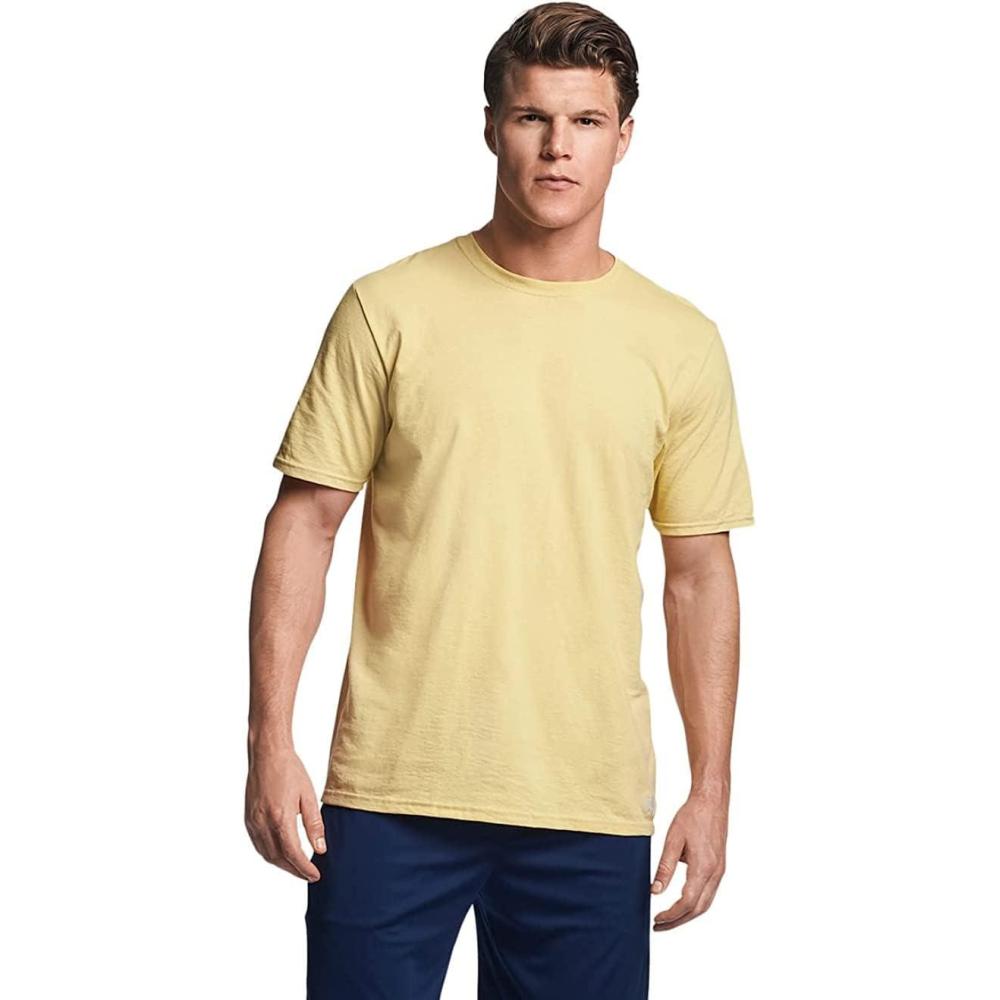imageRussell Athletic Mens Soft 100 Cotton Midweight TShirtGt Gold