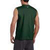 Russell Athletic Men’s Dri-Power Cotton Blend Sleeveless Muscle Shirts, Moisture Wicking Odor Protection UPF 30+, Sizes S-4X(Basic Dark Green)