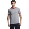 Russell Athletic Men’s Cotton Performance Ringer T-Shirt(Oxford/True Red)