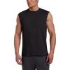 Russell Athletic Men’s Dri-Power Cotton Blend Sleeveless Muscle Shirts, Moisture Wicking Odor Protection UPF 30+, Sizes S-4X(Basic Black)