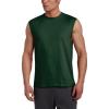 Russell Athletic Men’s Dri-Power Cotton Blend Sleeveless Muscle Shirts, Moisture Wicking Odor Protection UPF 30+, Sizes S-4X(Basic Dark Green)