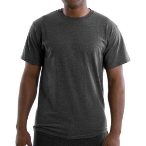 Russell Athletic Mens Basic Cotton T-Shirts(Basic Black Heather)