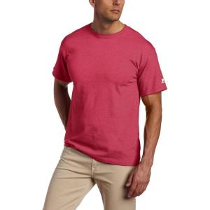 Russell Athletic Mens Basic Cotton T-Shirts(Red Heather)