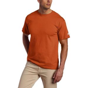 Russell Athletic Mens Basic Cotton T-Shirts(Texas Orange)