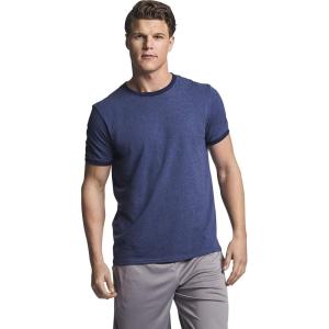 Russell Athletic Men’s Cotton Performance Ringer T-Shirt(Vintage Navy/Navy)