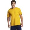 Russell Athletic Men’s Dri-Power Cotton Blend Short Sleeve T-Shirts, Moisture Wicking, Odor Protection, UPF 30+, Sizes S-4X(Gold)