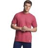 Russell Athletic Men’s Dri-Power Cotton Blend Short Sleeve T-Shirts, Moisture Wicking, Odor Protection, UPF 30+, Sizes S-4X(Vintage Heather Red)