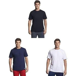 Russell Athletic Men’s Cotton Performance Short Sleeve T-Shirt, 3 Pack: Black/Navy/White, 4XL