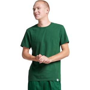 Russell Athletic Men’s Dri-Power Cotton Blend Short Sleeve T-Shirts, Moisture Wicking, Odor Protection, UPF 30+, Sizes S-4X(Dark Green)