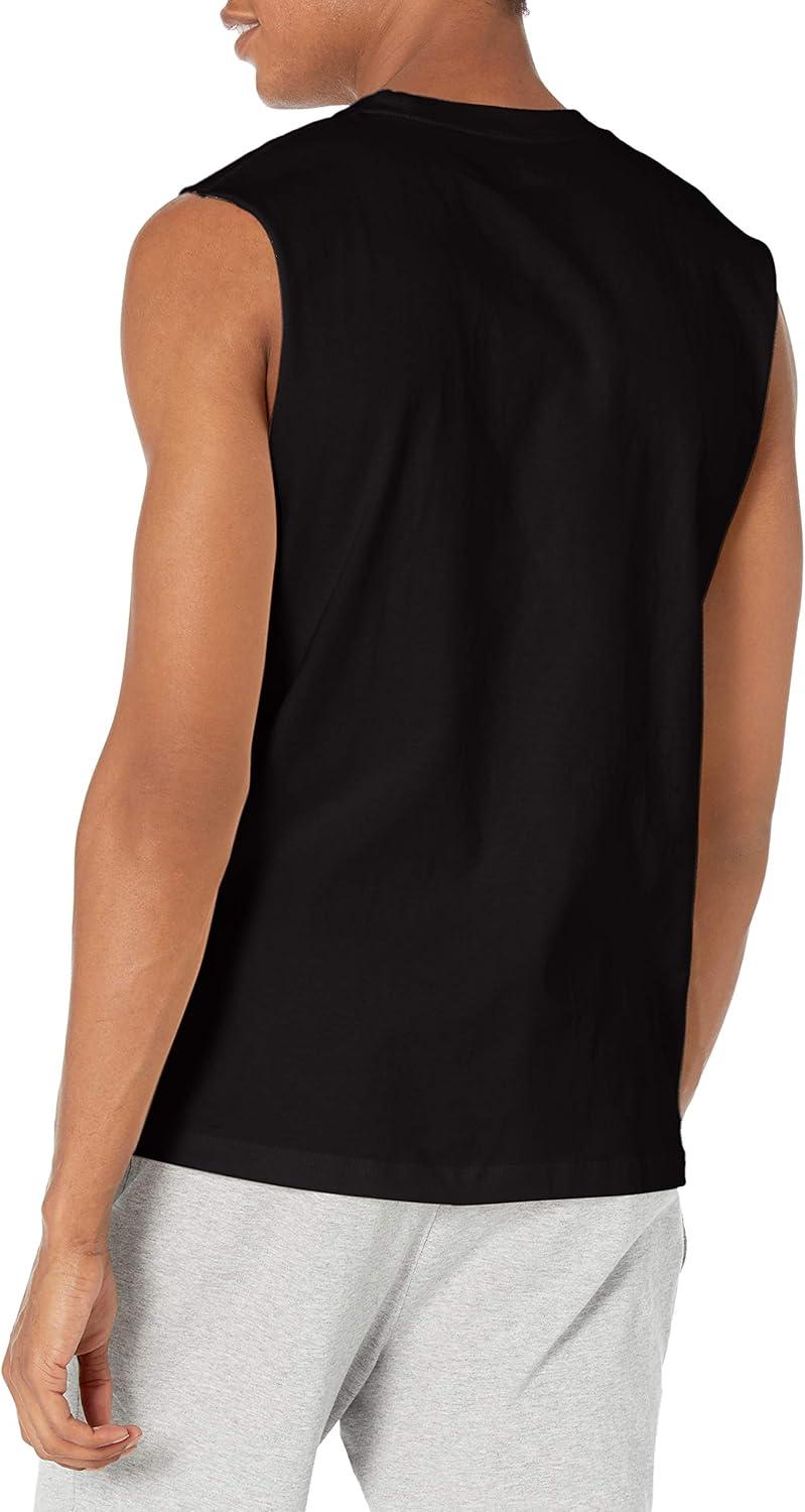 imageRussell Athletic Mens Soft 100 Cotton Midweight Sleeveless Muscle TShirtBlack
