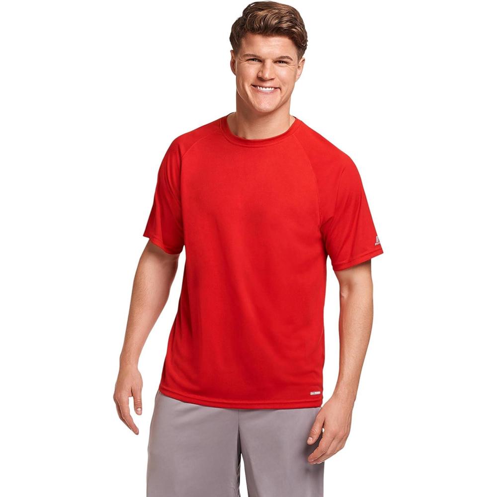 imageRussell Athletic Dripower Mens Mesh Short Sleeve Tee ShirtTrue Red