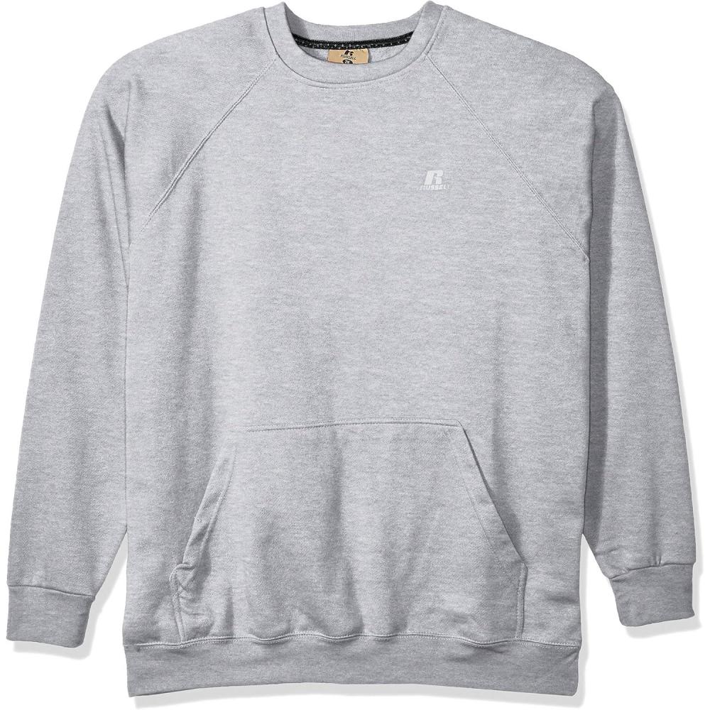 image:imageRussell Athletic Mens Big and Tall Fleece Pull Over with Pouch Pkt WLc RHeather Grey
