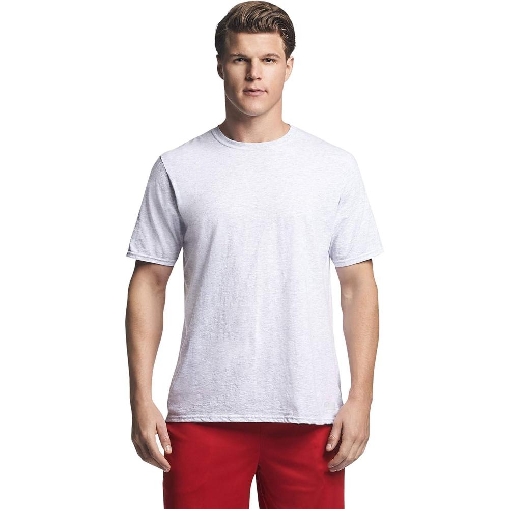 image:imageRussell Athletic Mens Soft 100 Cotton Midweight TShirtAsh