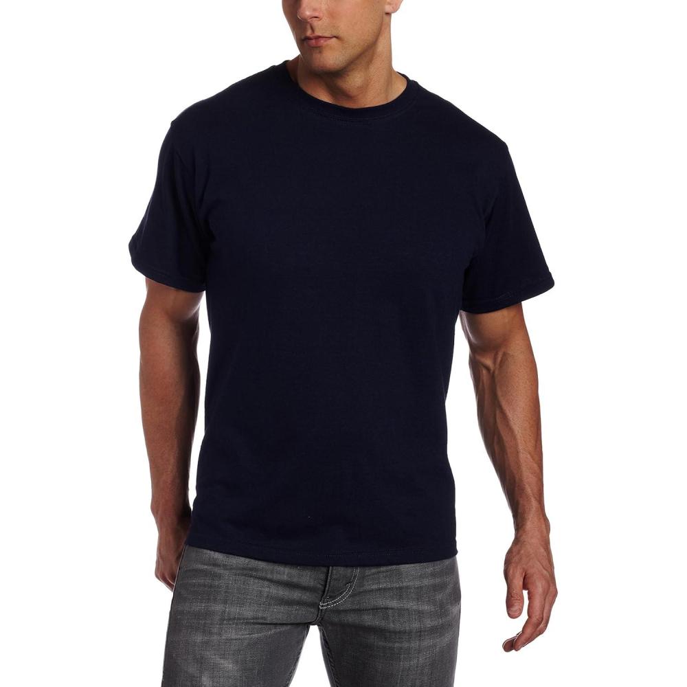 image:imageRussell Athletic Mens Soft 100 Cotton Midweight TShirtBasic Navy