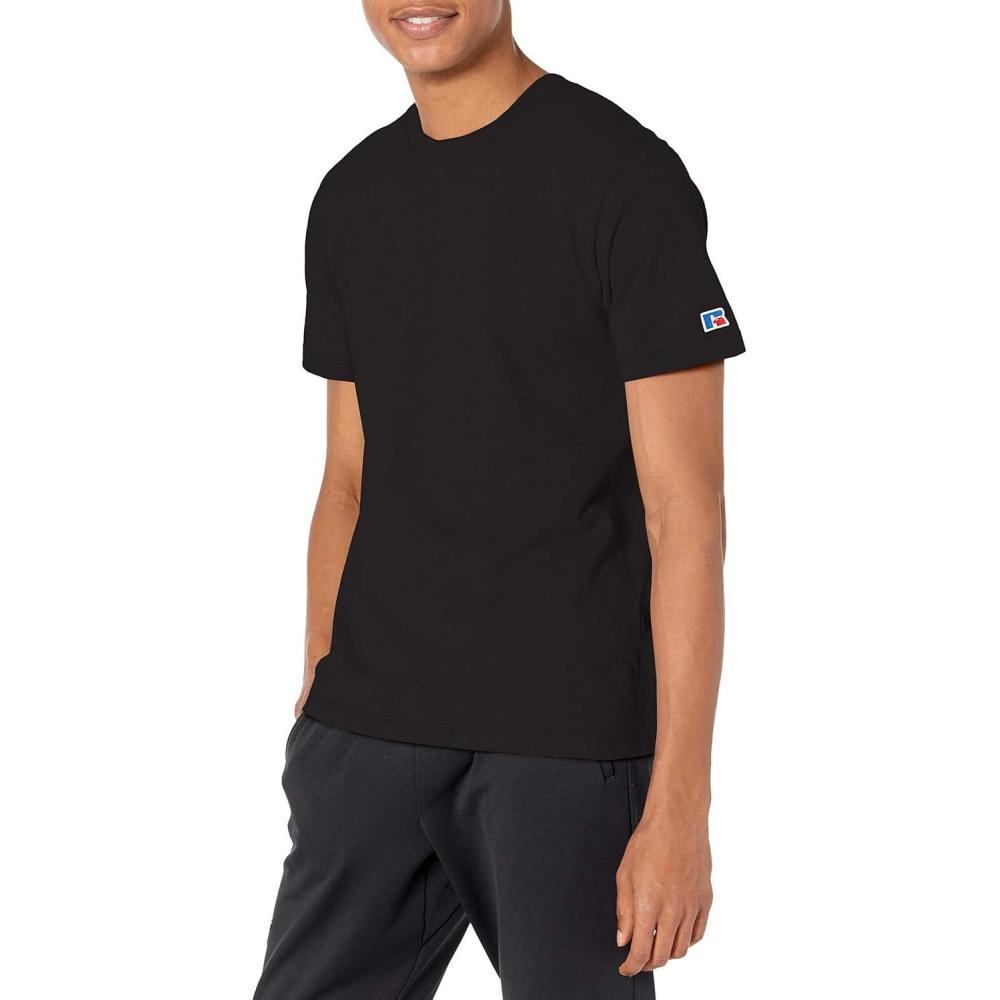 image:imageRussell Athletic Mens Soft 100 Cotton Midweight TShirtBlack