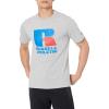 Russell Athletic Mens Soft 100% Cotton Midweight T-Shirt(Eagle R Graphic – Oxford)