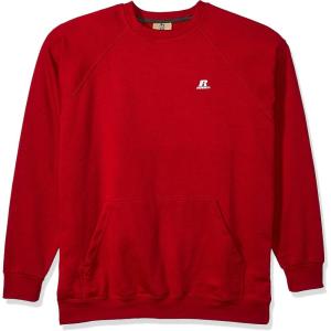 Russell Athletic Men’s Big and Tall Fleece Pull Over with Pouch Pkt W/Lc R(Red)