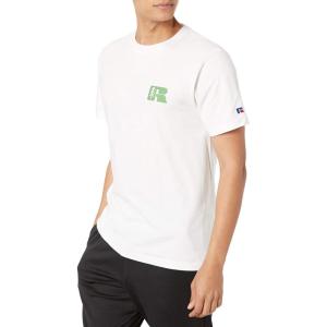 Russell Athletic Mens Soft 100% Cotton Midweight T-Shirt(Earth Day Donation – White)