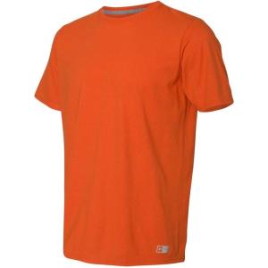 Russell Athletic Mens Soft 100% Cotton Midweight T-Shirt(Light Orange)