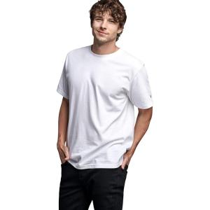 Russell Athletic Mens Soft 100% Cotton Midweight T-Shirt(White)