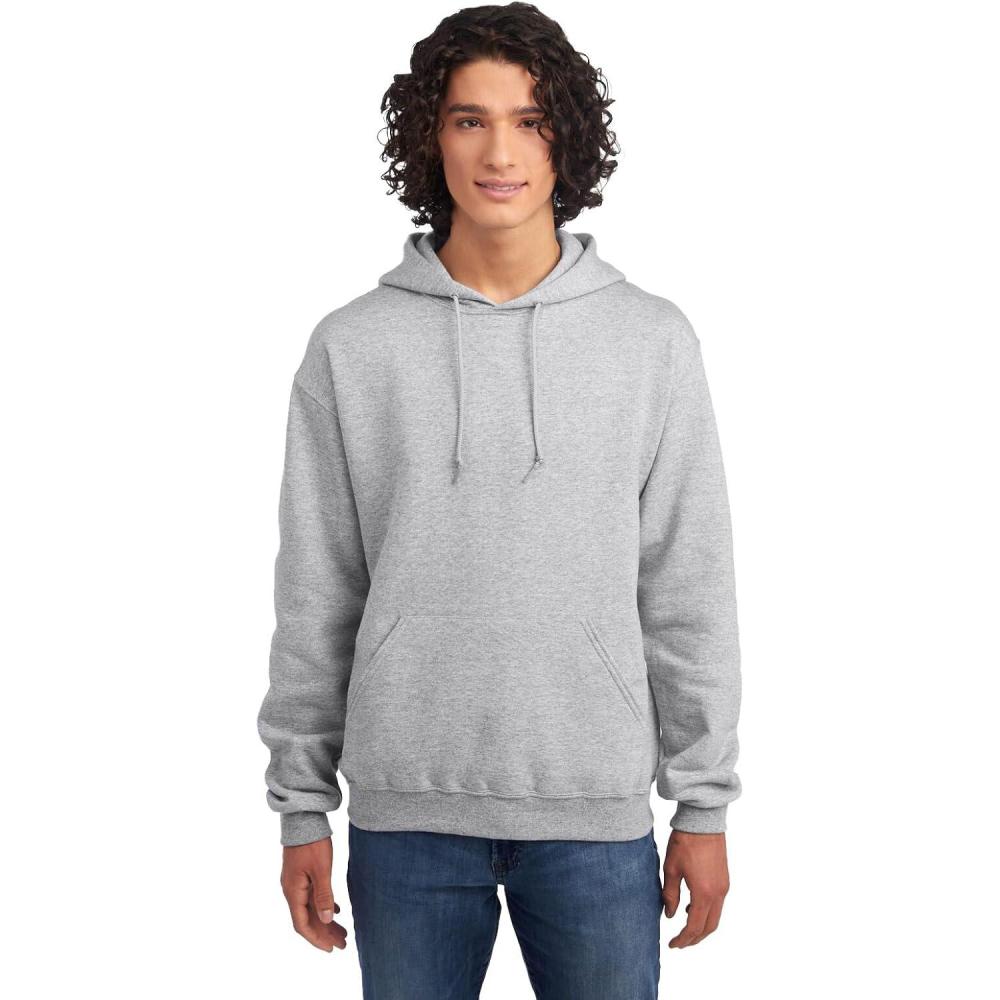 image:imageJerzees Mens NuBlend Fleece Hoodies amp Sweatshirts Cotton Blend Sizes S3XHoodie  Heather Grey