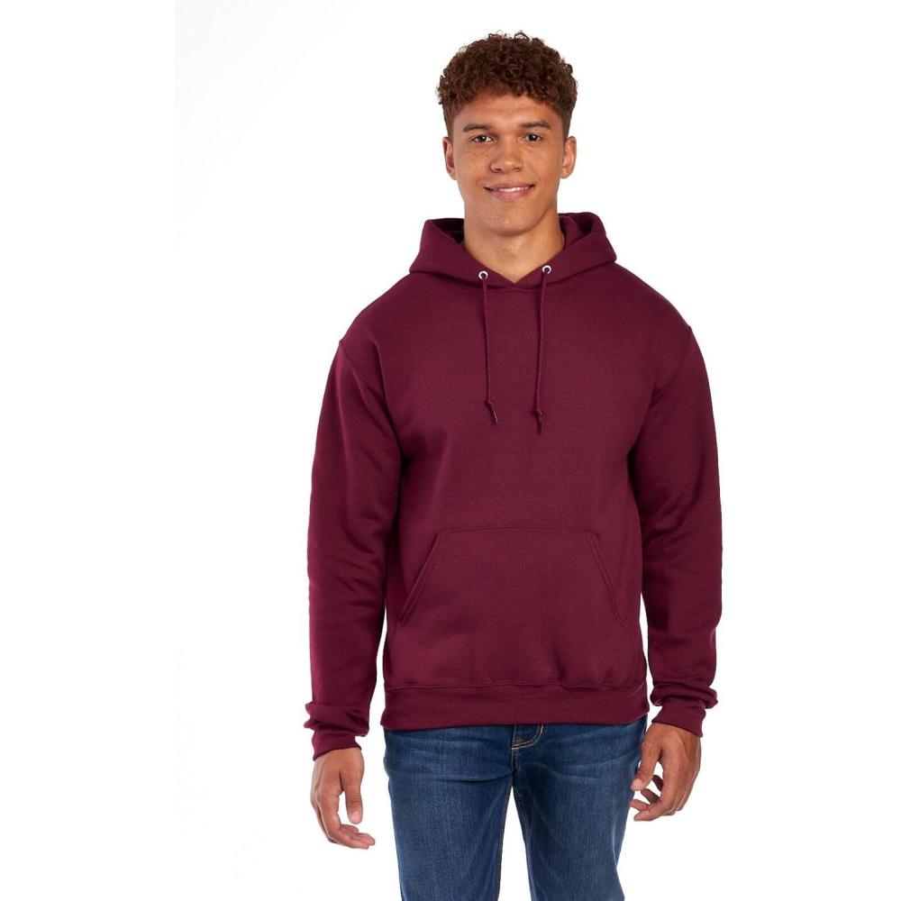 image:imageJerzees Mens NuBlend Fleece Hoodies amp Sweatshirts Cotton Blend Sizes S3XHoodie  Maroon