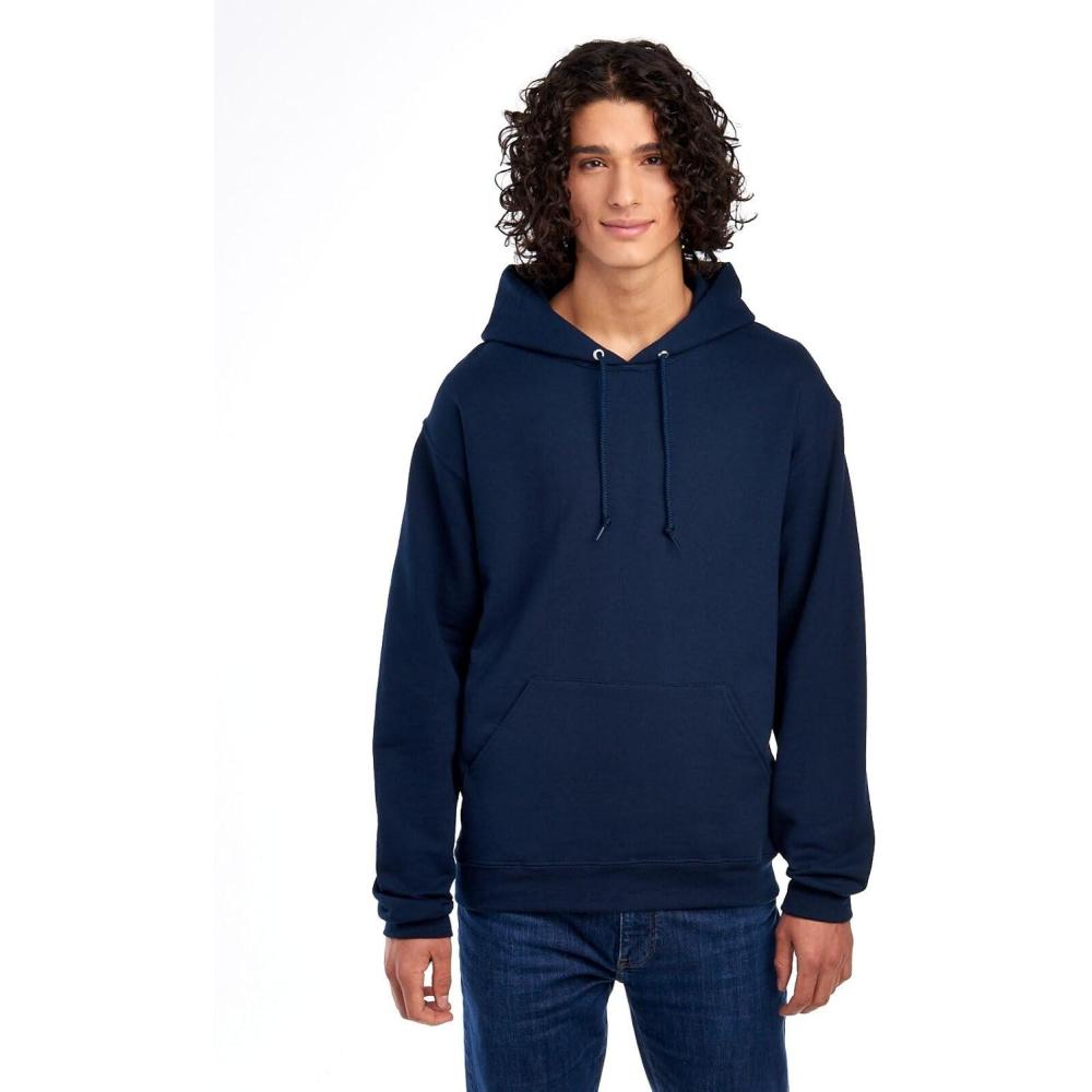 image:imageJerzees Mens NuBlend Fleece Hoodies amp Sweatshirts Cotton Blend Sizes S3XHoodie  Navy