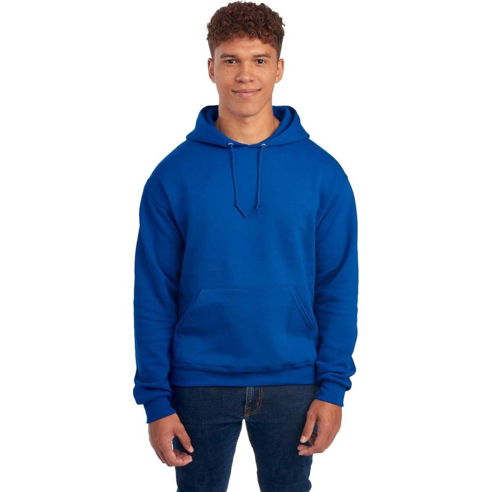image:imageJerzees Mens NuBlend Fleece Hoodies amp Sweatshirts Cotton Blend Sizes S3XHoodie  Royal