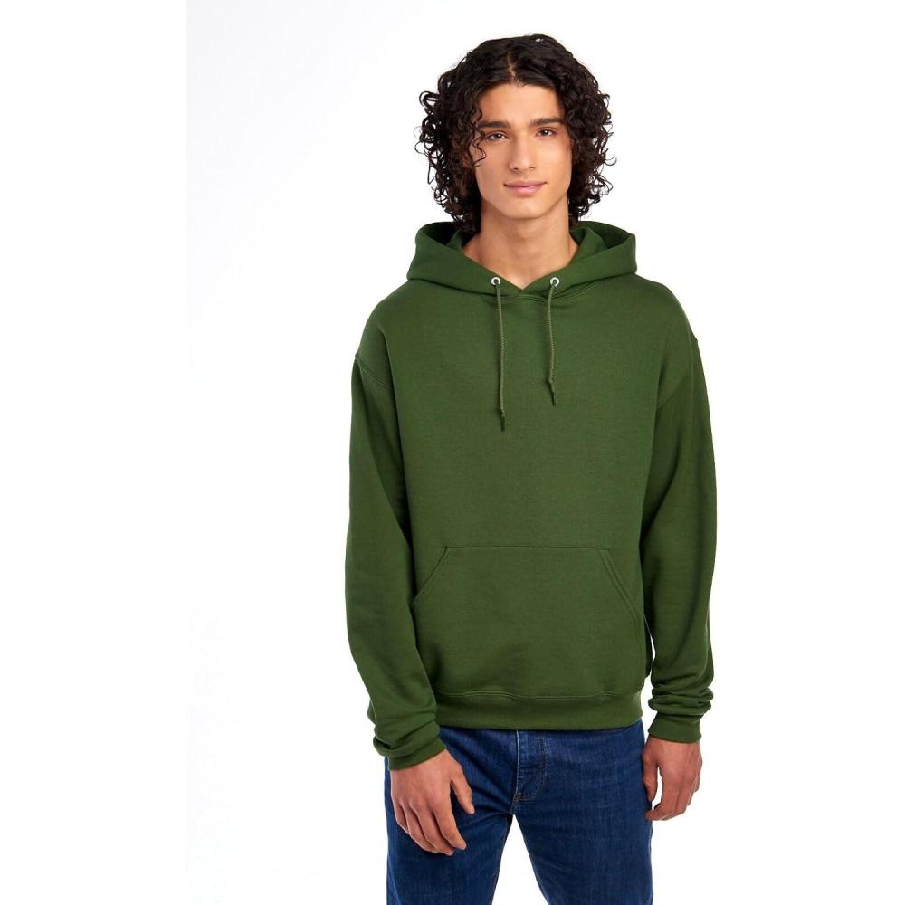 image:imageJerzees Mens NuBlend Fleece Hoodies amp Sweatshirts Cotton Blend Sizes S3XHoodie Military Green Heather