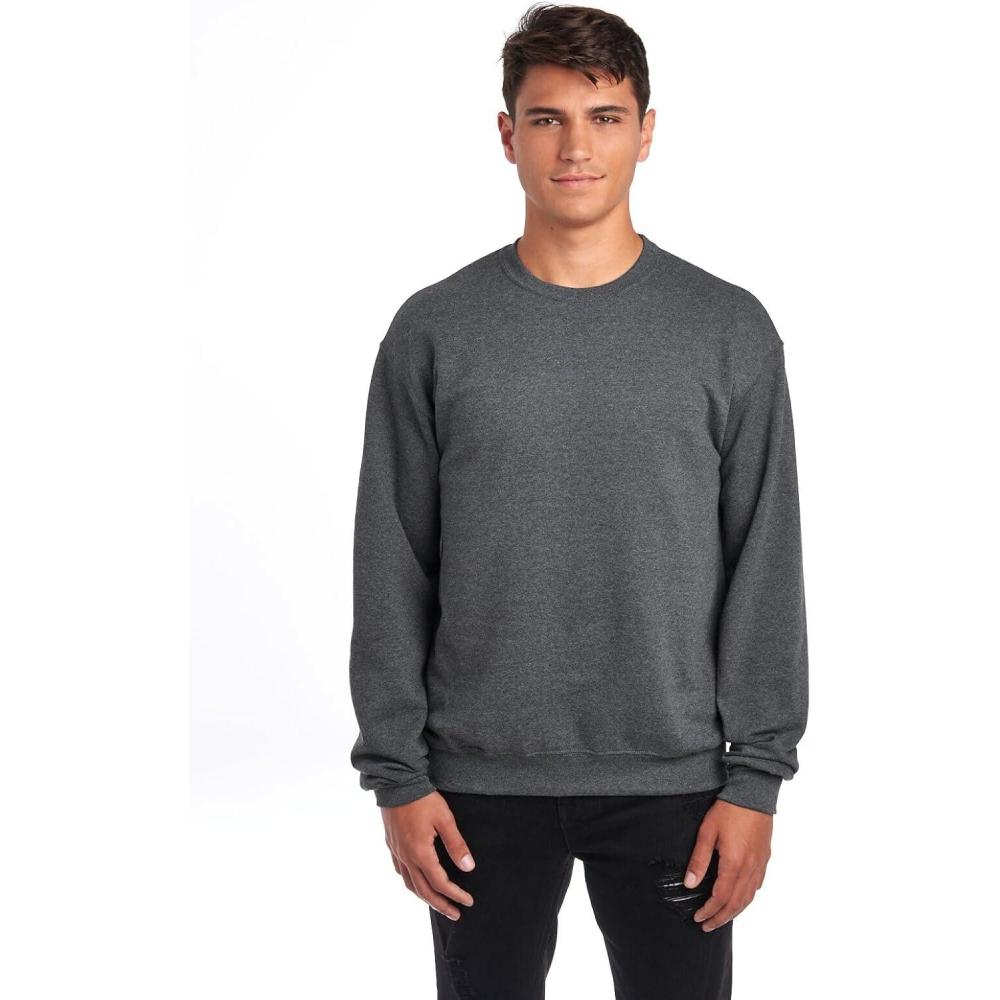 image:imageJerzees Mens NuBlend Fleece Hoodies amp Sweatshirts Cotton Blend Sizes S3XSweatshirt  Black Heather