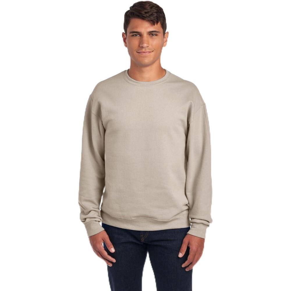 image:imageJerzees Mens NuBlend Fleece Hoodies amp Sweatshirts Cotton Blend Sizes S3XSweatshirt  Sandstone