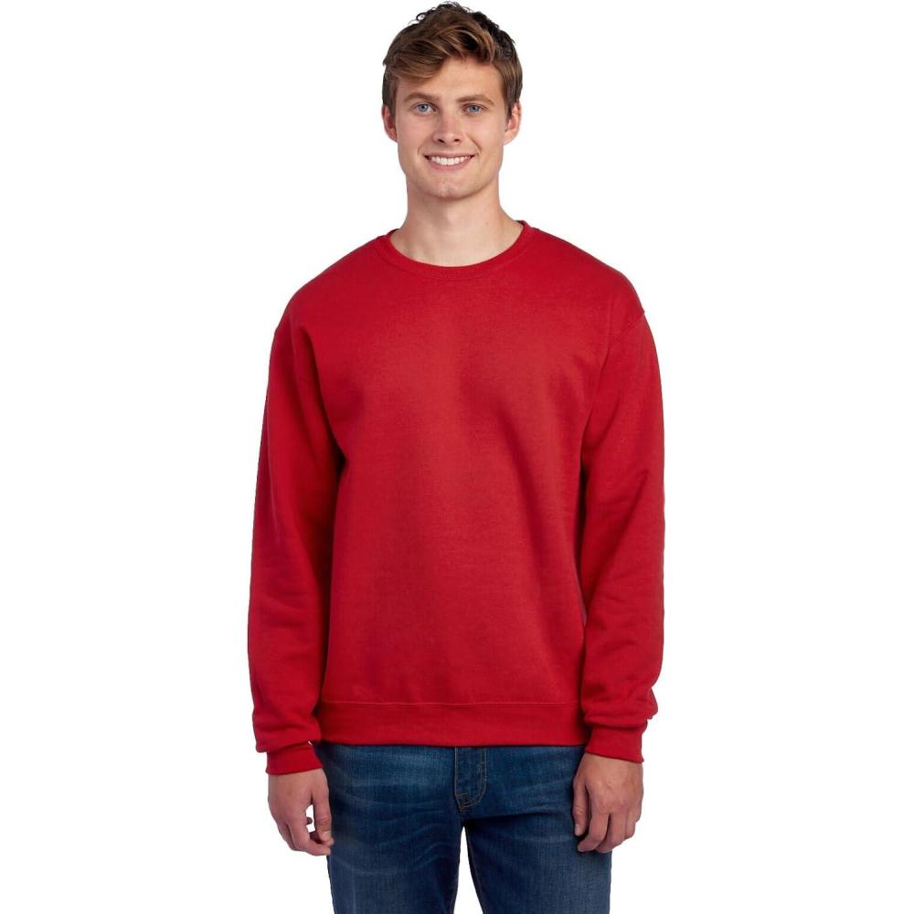 image:imageJerzees Mens NuBlend Fleece Hoodies amp Sweatshirts Cotton Blend Sizes S3XSweatshirt  True Red
