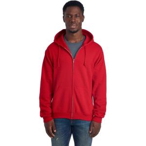 Jerzees Men’s NuBlend Fleece Hoodies & Sweatshirts, Cotton Blend, Sizes S-3X(Full Zip – True Red)