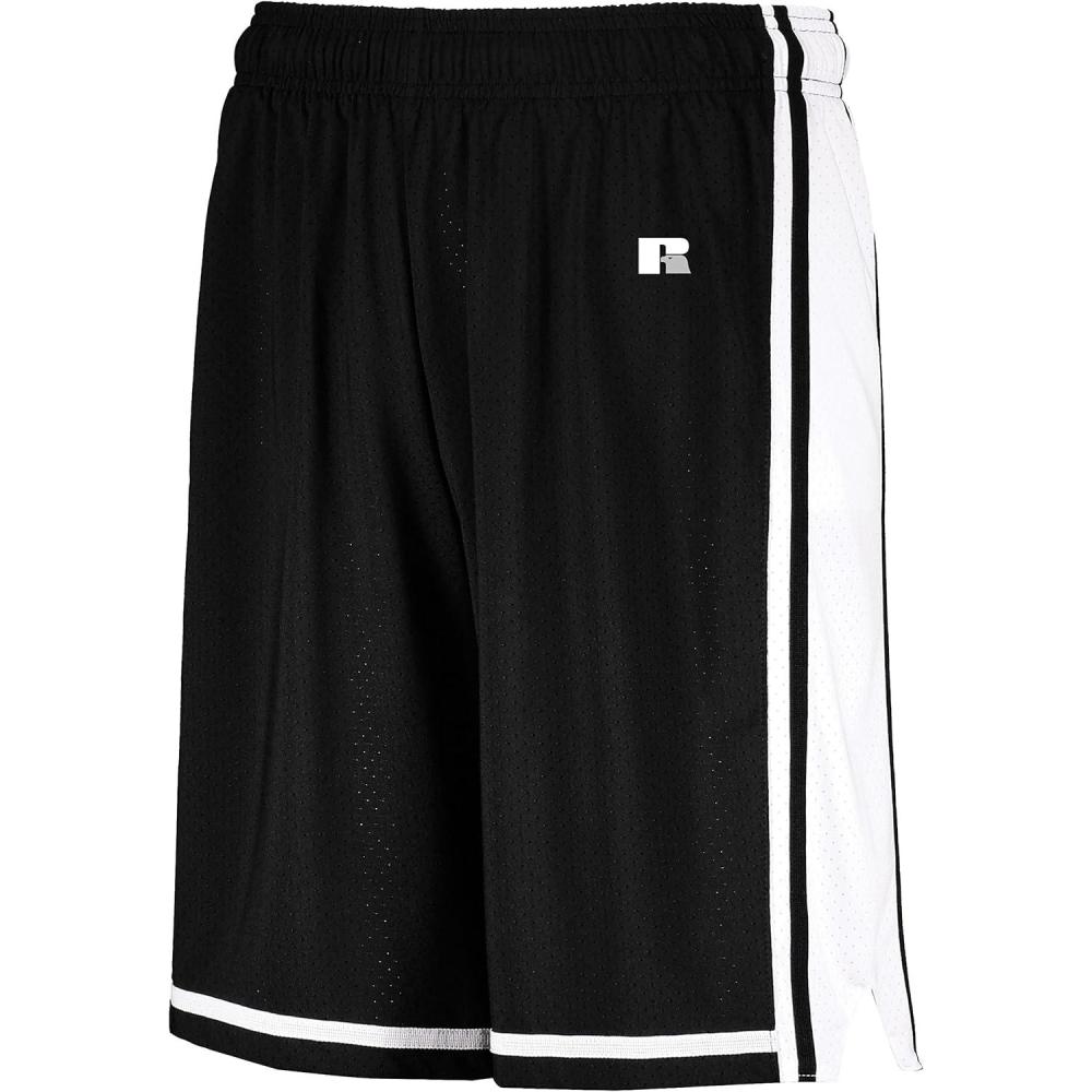 image:imageRussell Athletic Mens Legacy Mens Basketball ShortsBlackWhite