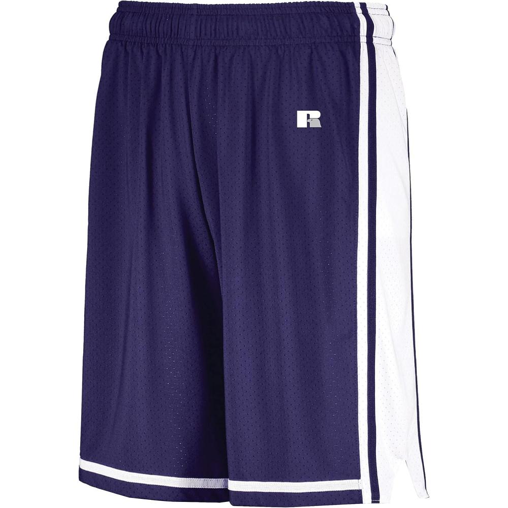image:imageRussell Athletic Mens Legacy Mens Basketball ShortsPurpleWhite