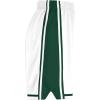 Russell Athletic Mens Legacy Men’s Basketball Shorts(White/Dark Green)