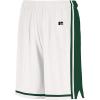 Russell Athletic Mens Legacy Men’s Basketball Shorts(White/Dark Green)
