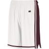 Russell Athletic Mens Legacy Men’s Basketball Shorts(White/Maroon)