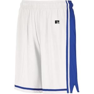 Russell Athletic Mens Legacy Men’s Basketball Shorts(White/Royal)